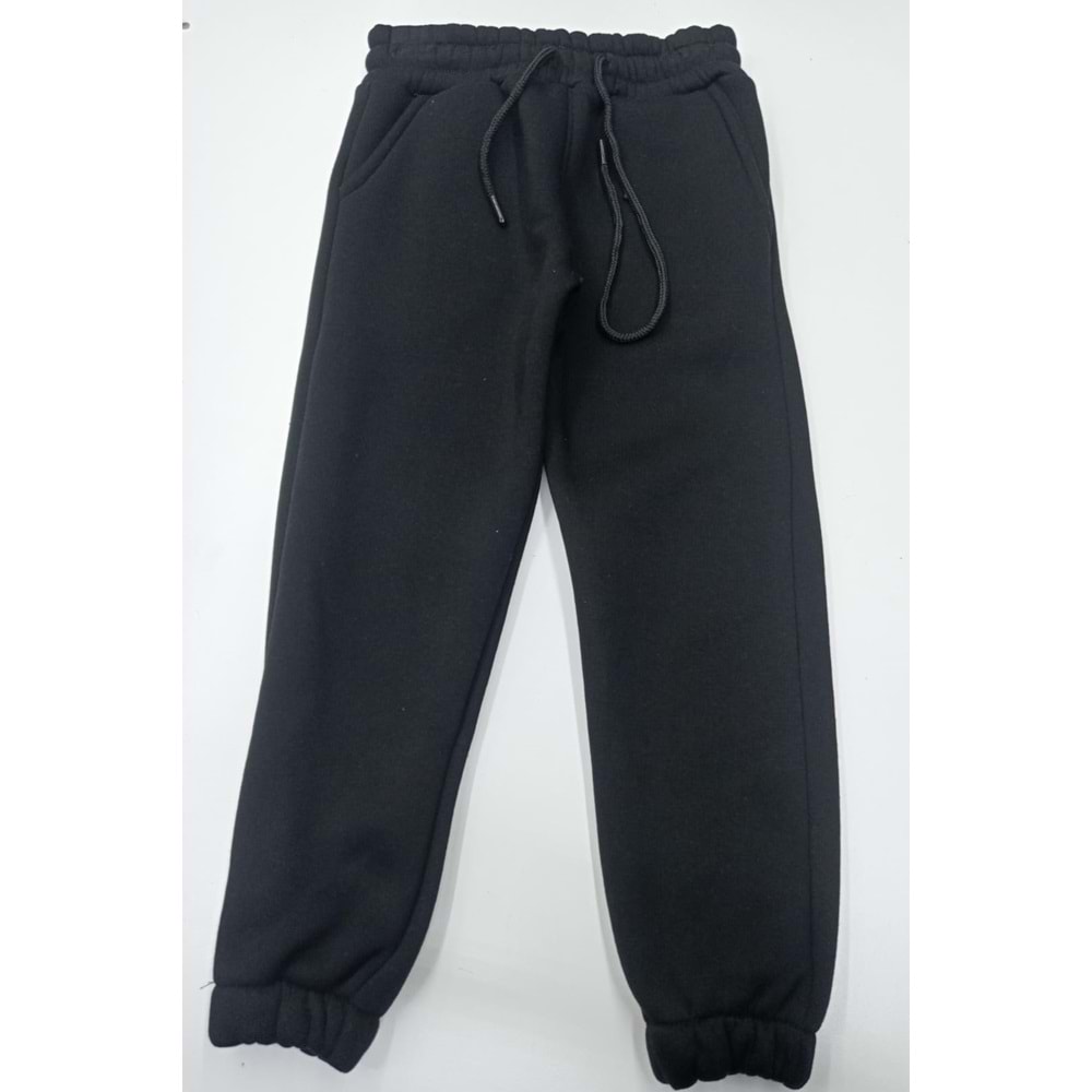 1526 3 İP ŞARDONLU KIŞLIK OKUL EŞOFMANI S-XXL - SİYAH - S