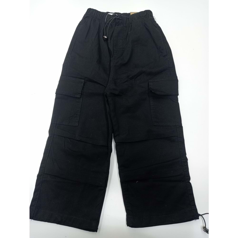 239657RİDAYEN 1657-ERKEK 9/12 YAŞ KARGO CEPLİ PANTALON - SİYAH - 12-13 YAŞ
