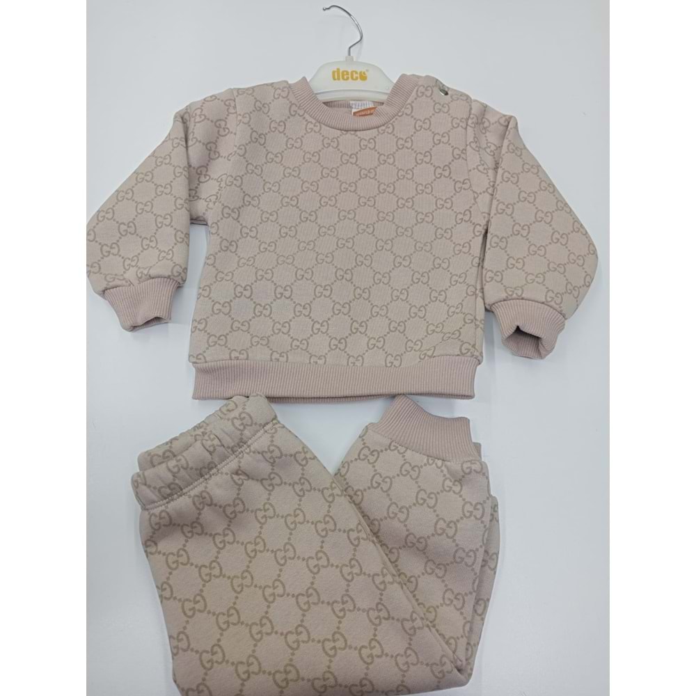 416672 Baskılı Üç İp Erkek Tk 9 Ay,12 Ay,18 Ay,2Y Erkek - KAHVE - 9 AY