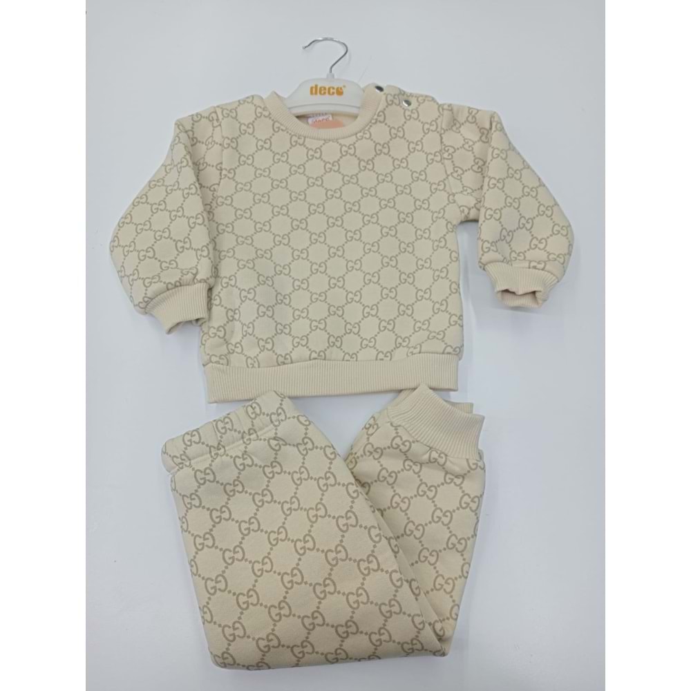 416672 Baskılı Üç İp Erkek Tk 9 Ay,12 Ay,18 Ay,2Y Erkek - KREM - 0-1 YAŞ