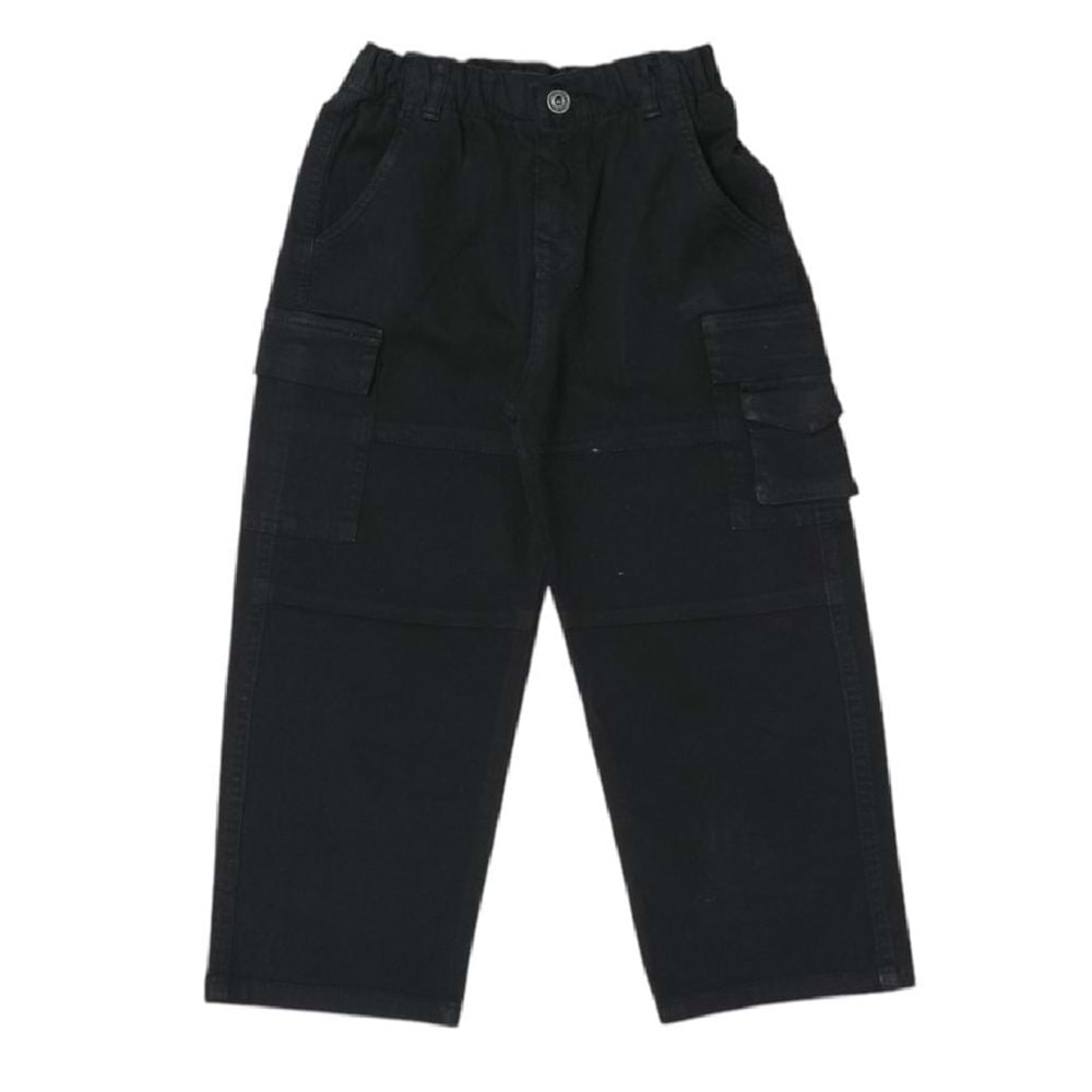 421649 BAGGY KETEN PANTOLON 4Y,5Y,6Y,7Y Erkek - SİYAH - 3-4 YAŞ