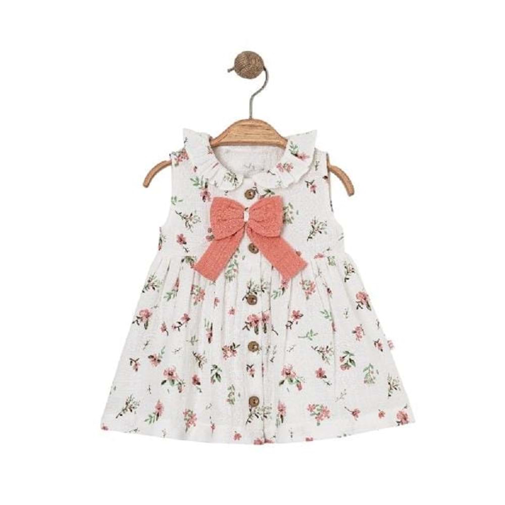 425325 Önden Açık Elbise 6 Ay,9 Ay,12 Ay,18 Ay,2Y Kız - PEMBE - 6 AY