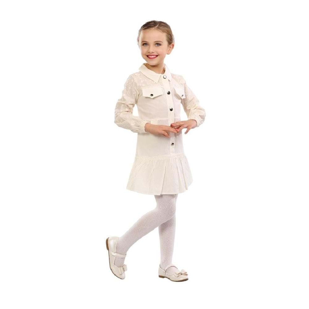 426218 Cep Kapaklı Elbise 7Y,8Y,9Y,10Y Kız