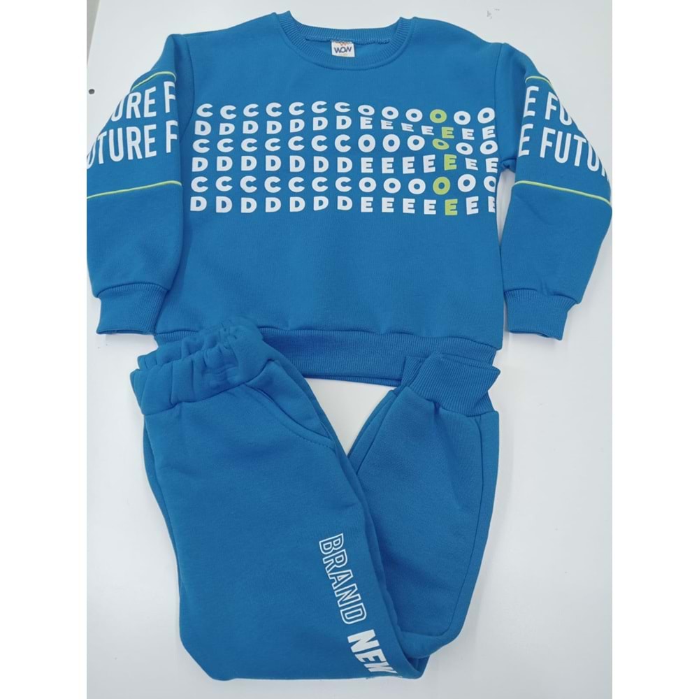 415757 Future Baskılı Kıl Biyeli Erkek Takım 5Y,6Y,7Y,8Y Erkek - MAVİ - 4-5 YAŞ