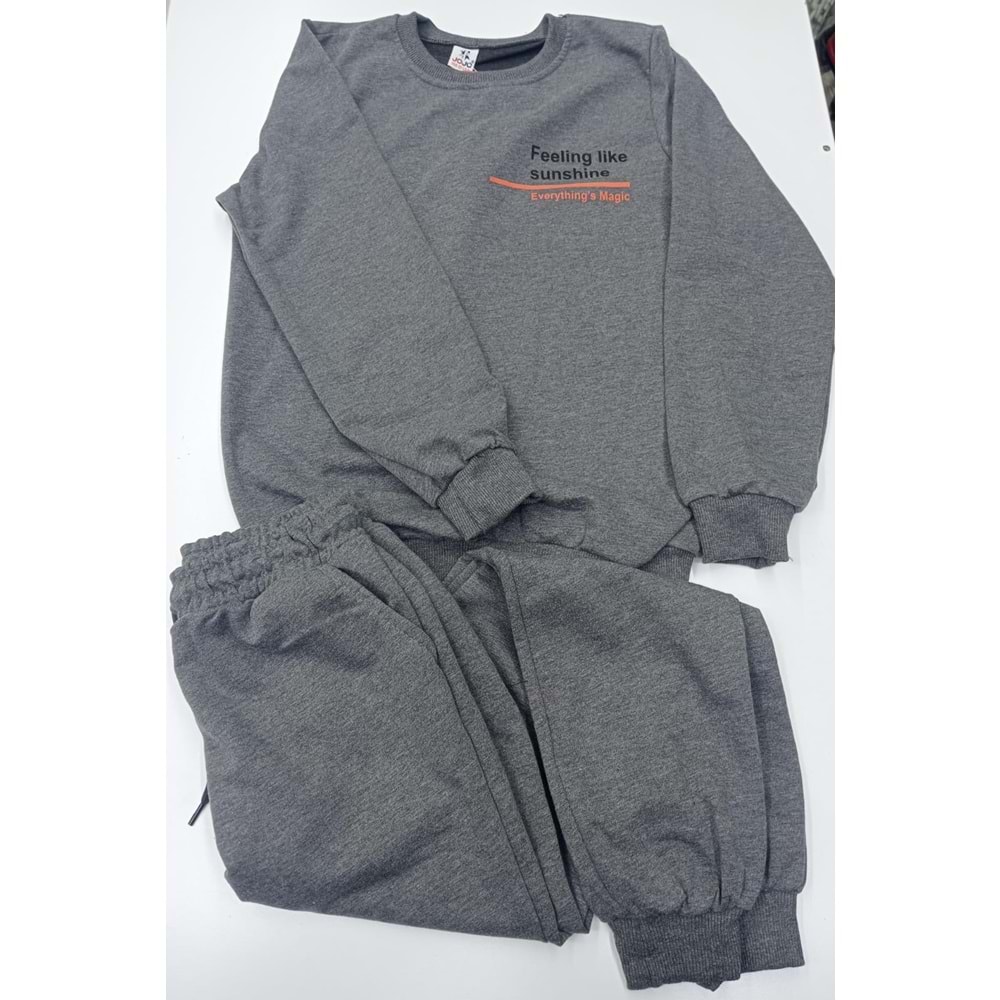 412855 Kompak Erkek Takım 13Y,14Y,15Y,16Y Erkek - GRİ - 12-13 YAŞ