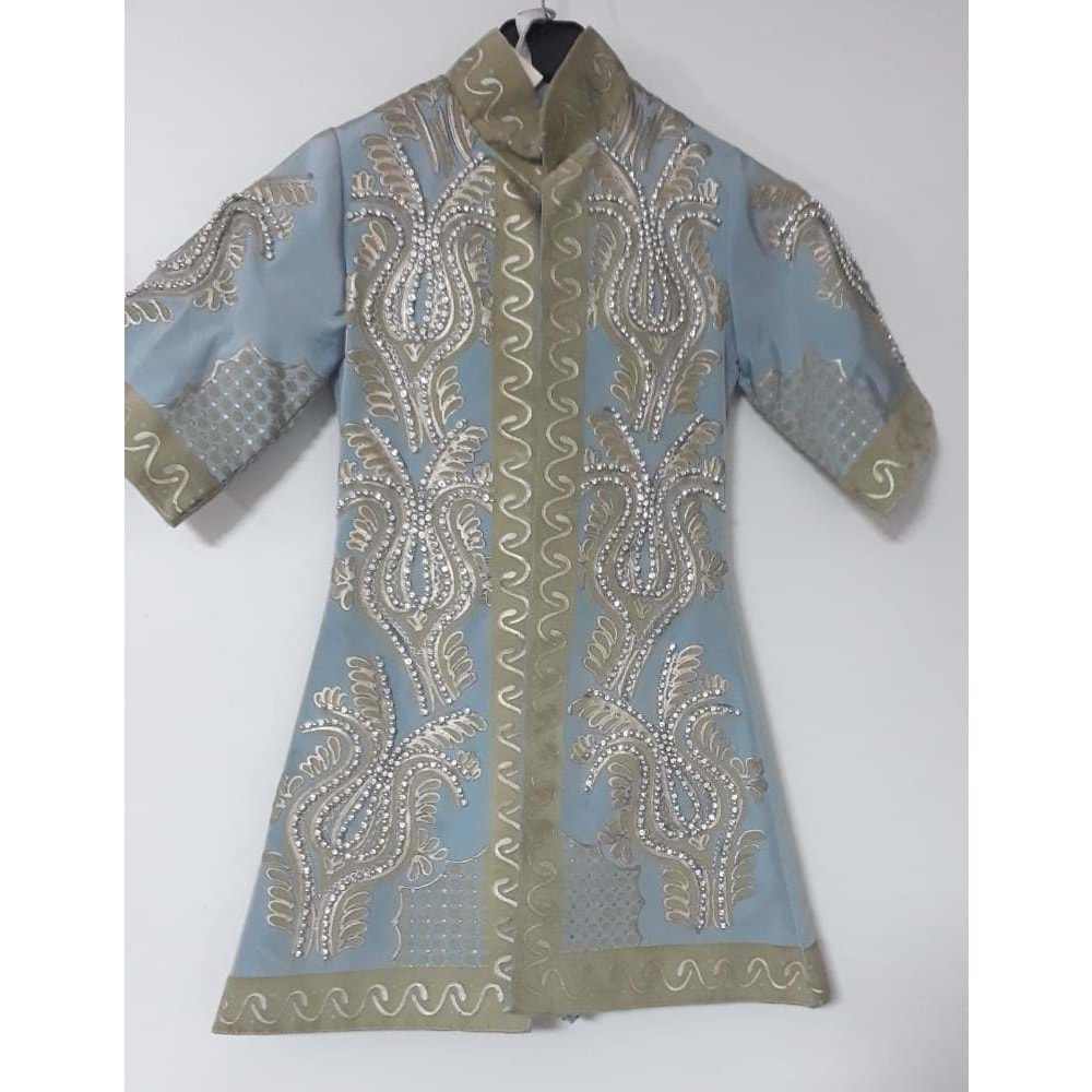 Bcg 2 Kalamazi Varaklı Kaftan 5/12 Yaş - Mavi - 5-6 Yaş