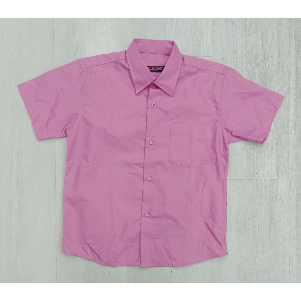 Mrt 601 Gömlek Spor 7/12 Yaş - Pembe - 9-10 Yaş