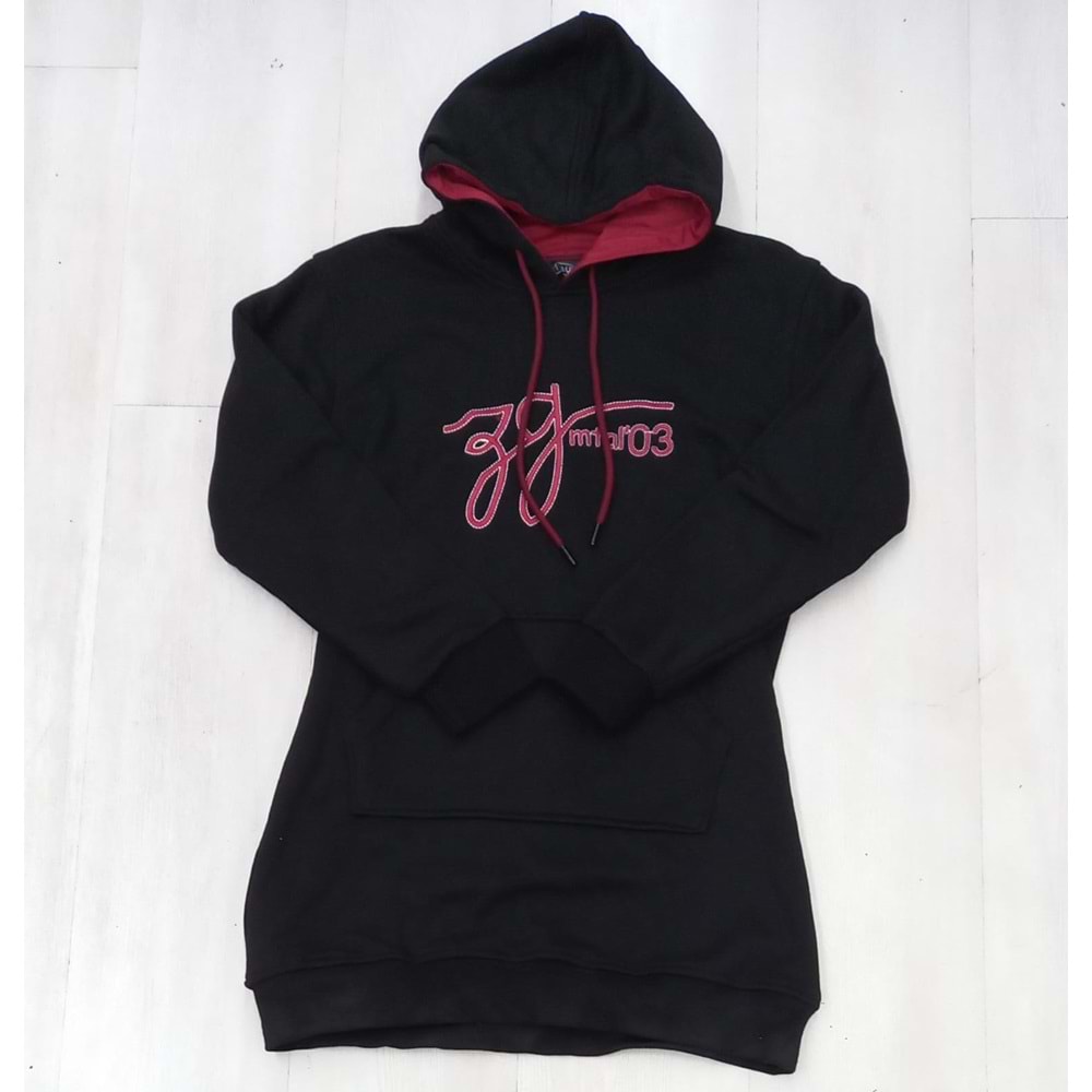 Z.GÖKALP LİSE SWEAT TUNİK - SİYAH - XS