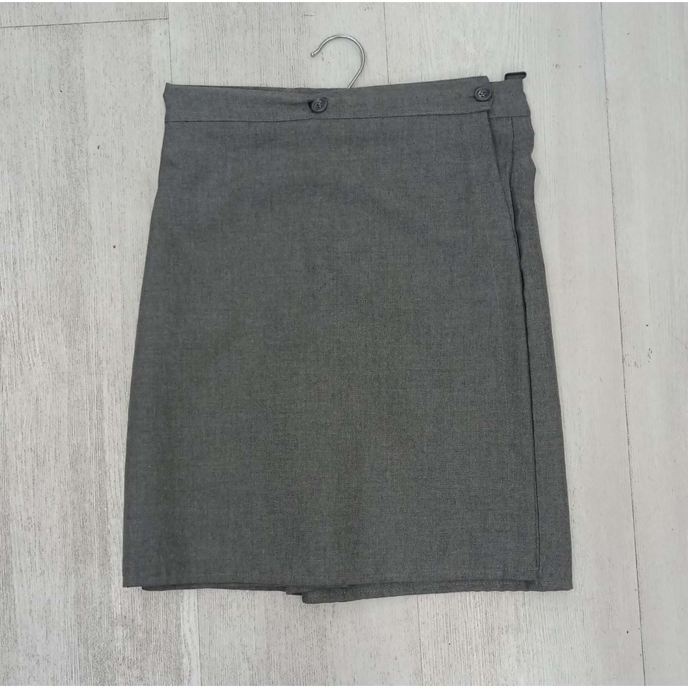 Bcg Kumaş Gri Kapaklı Etek - Gri - 30