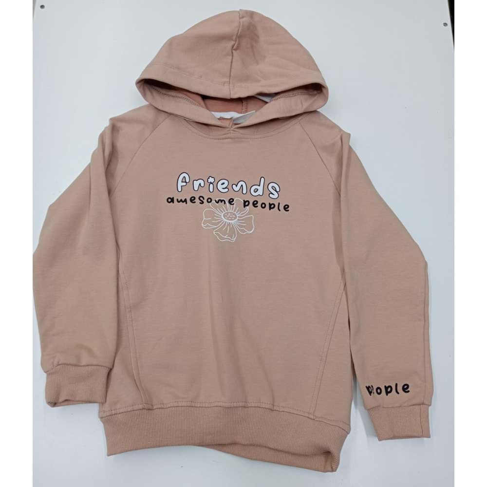 363842 KIZ SWEAT 1/4 YAŞ