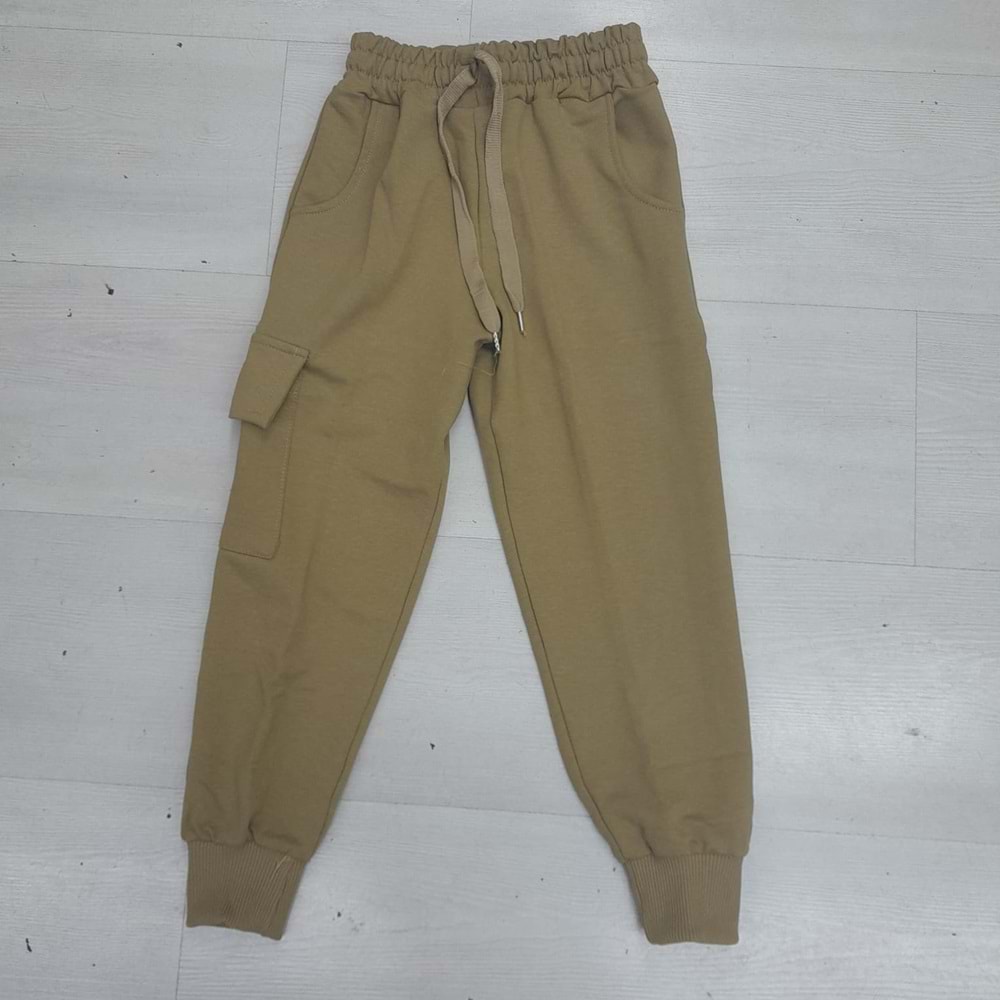 Alm Tam Lastikli Gez Kargo alt eşofman - CAMEL - 11-12 YAŞ