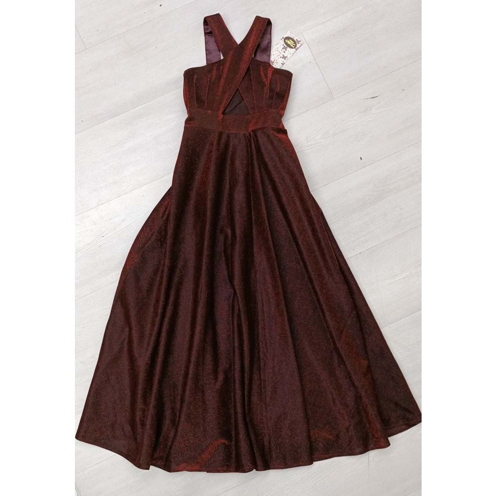 Prens 001 Abiye Elbise - BORDO - 9-10 YAŞ