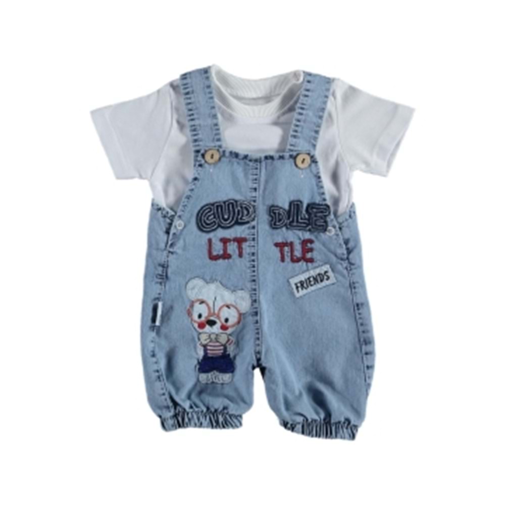 373196 LİTTLE NAKIŞLI ERKEK KOT SALOPET 12/24 AY