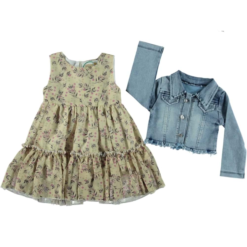 367923 Elbise 2Y,3Y,4Y,5Y Kız - SARI - 2-3 YAŞ