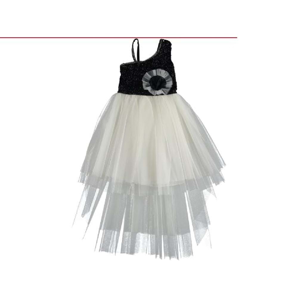 376282 Abiye Elbise 8Y,9Y,10Y,11Y,12Y - BEYAZ - 7-8 YAŞ