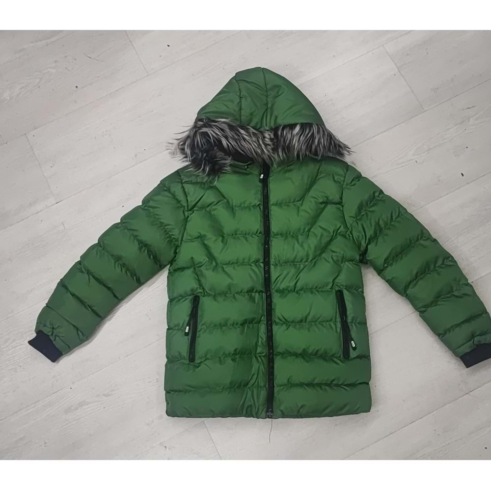 387296 Erkek Jesika Kaban 9/12 yaş - YEŞİL - 10-11 YAŞ