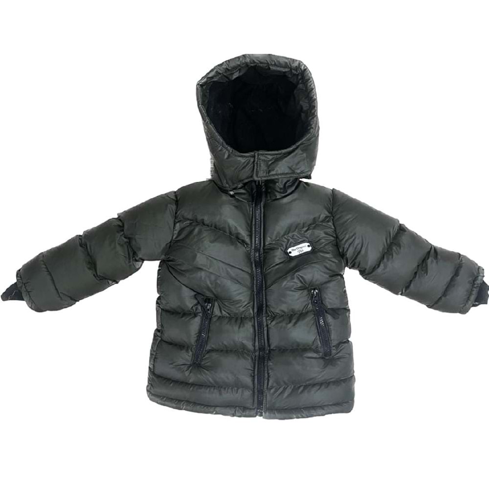 388173 Çocuk Erkek Mont 9/12 Yaş Erkek - HAKİ - 8-9 YAŞ