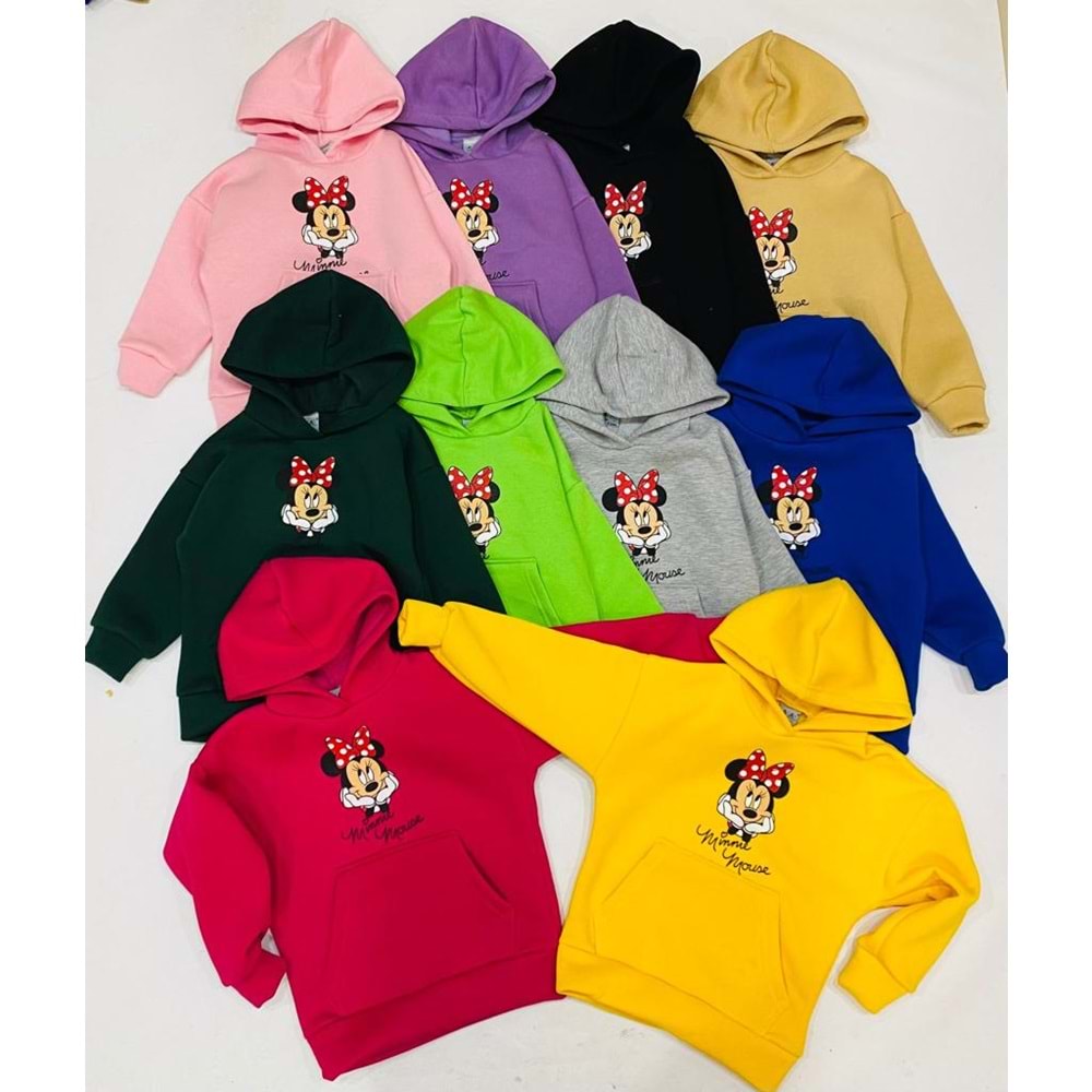 Başak Mickey 3 İplik 4/8 Yaş - PEMBE - 4-5 YAŞ