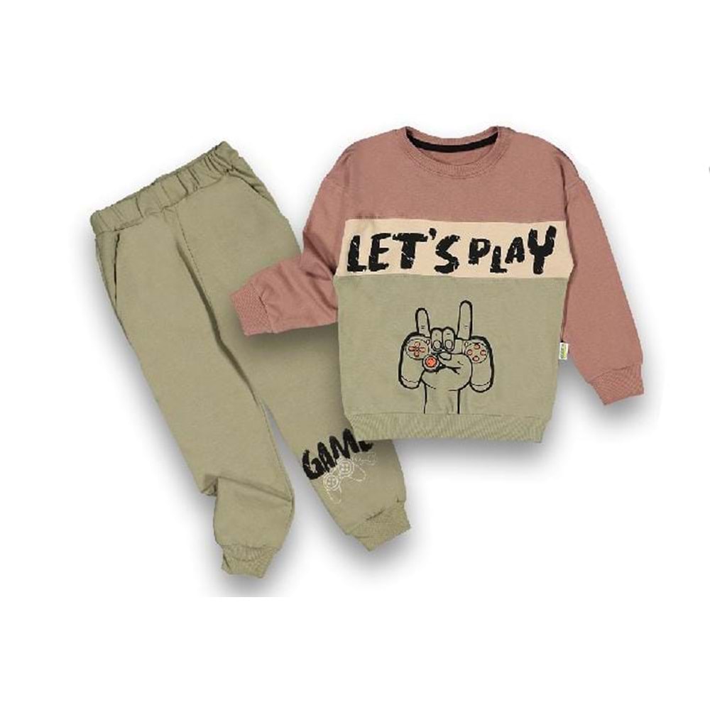 392458 İKİ İP ERKEK TAKIM 5/8 YAŞ - HAKİ - 6-7 YAŞ