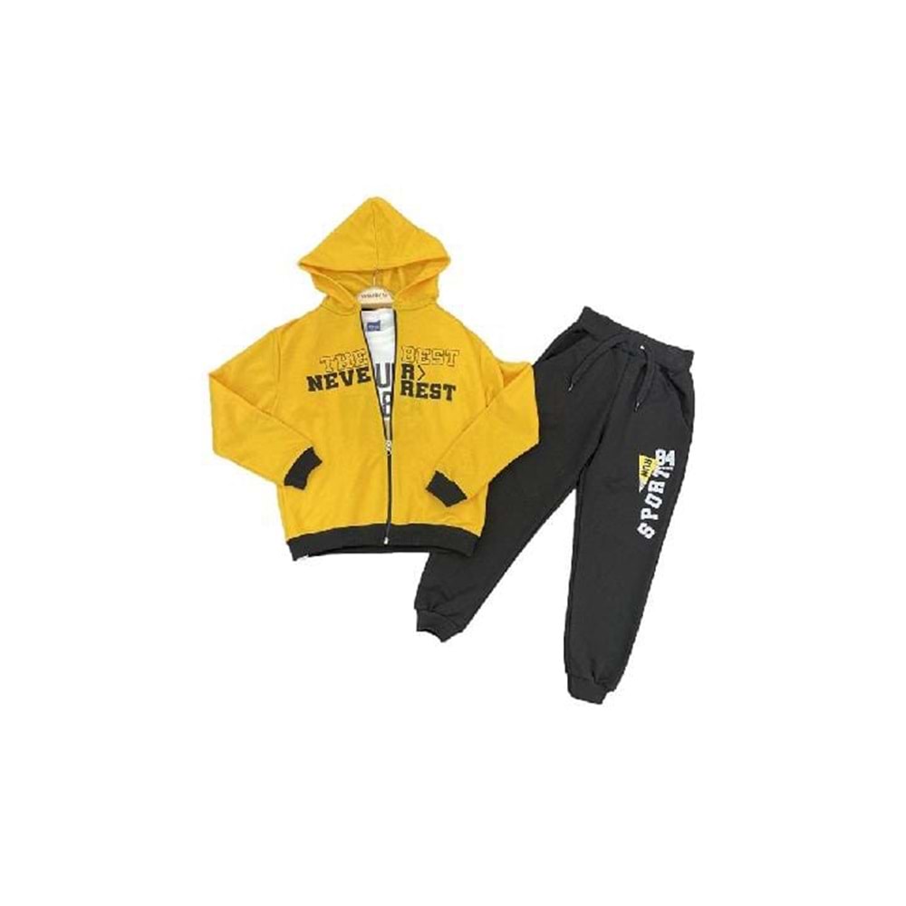 392469 NEVER BASKILI İKİ İPLİK 3 LÜ TAKIM 2/5 YAŞ - SARI - 1-2 YAŞ