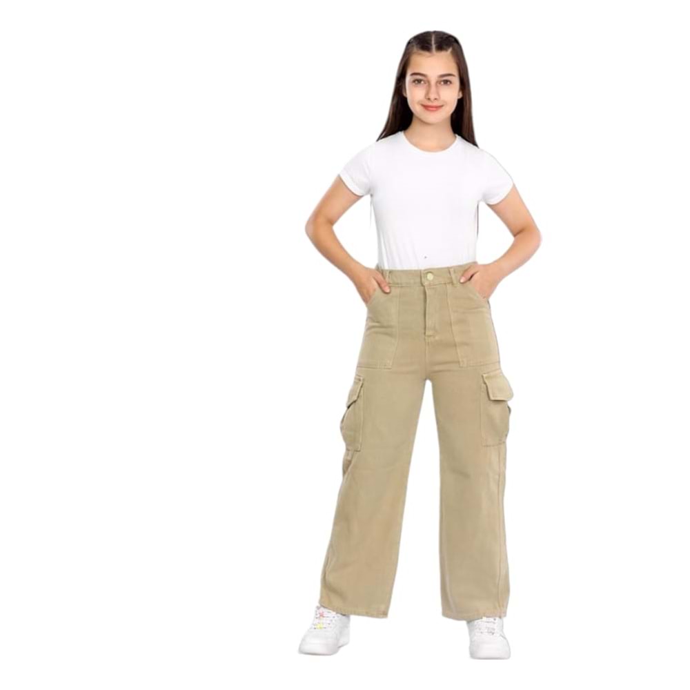 392098 Denim Pfd Yapışma Cep Çift Kargolu Renkli 6/10 y - BEJ - 6-7 YAŞ