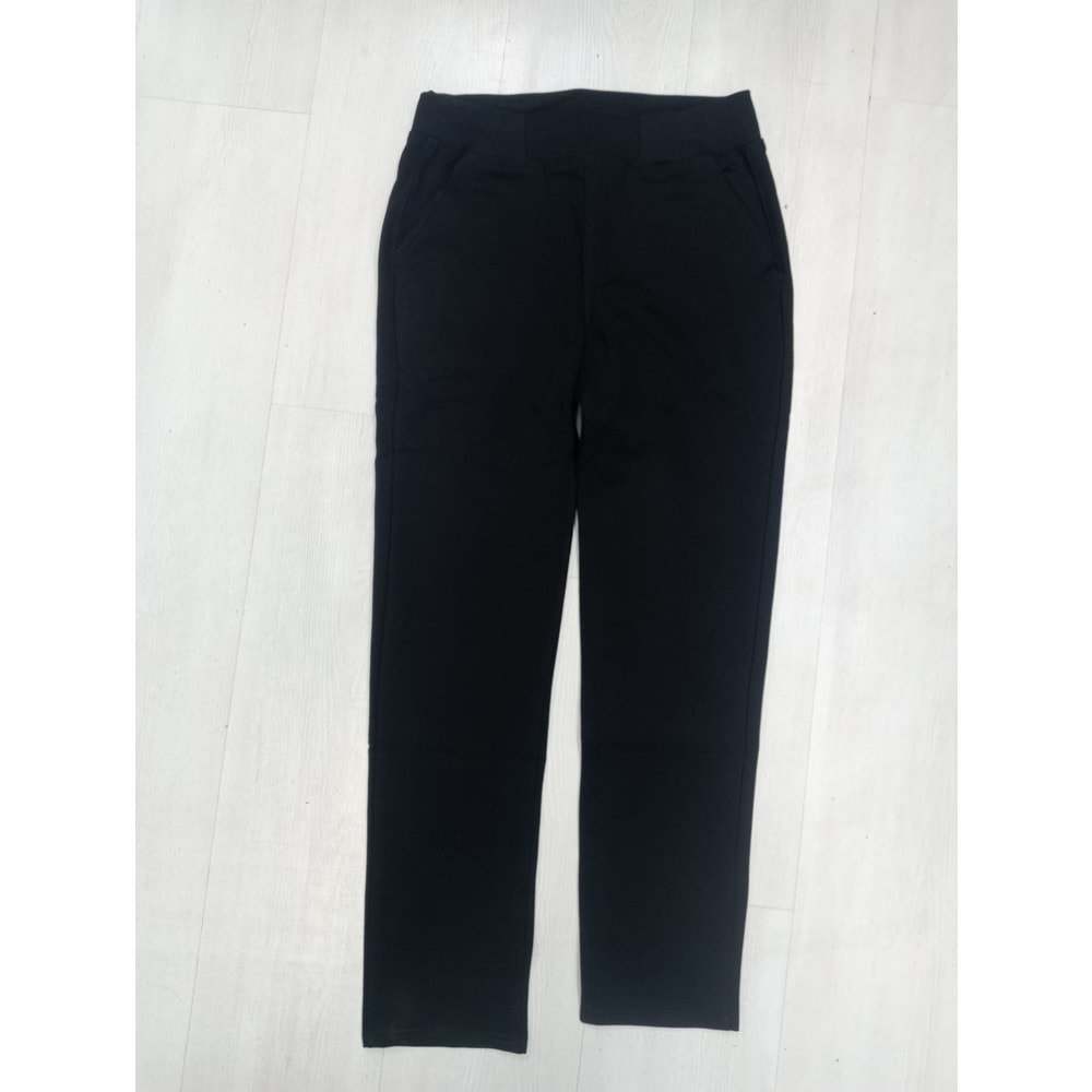 İLKOKUL RİBANALI PENYE PANTALON - SİYAH - 9-10 YAŞ