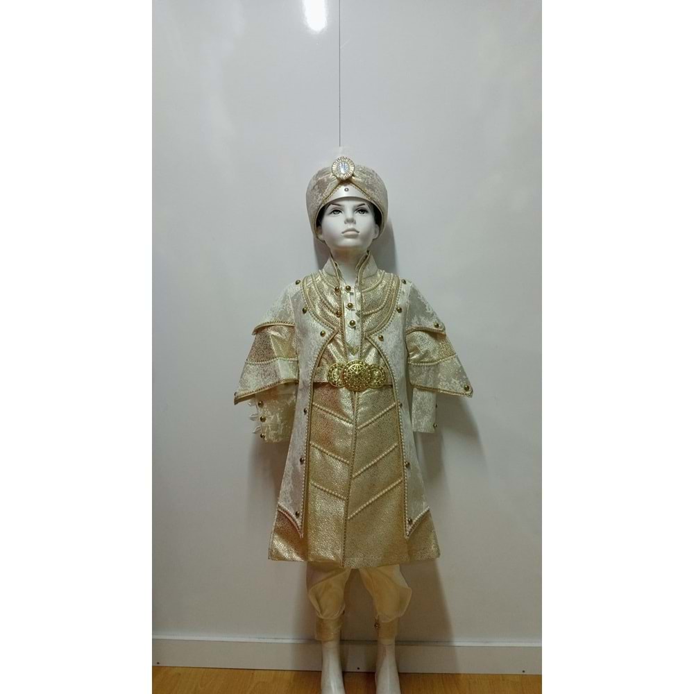 ERTUĞRUL KAFTAN TAKIMI 5/12 YAŞ - GOLD - 7-8 YAŞ