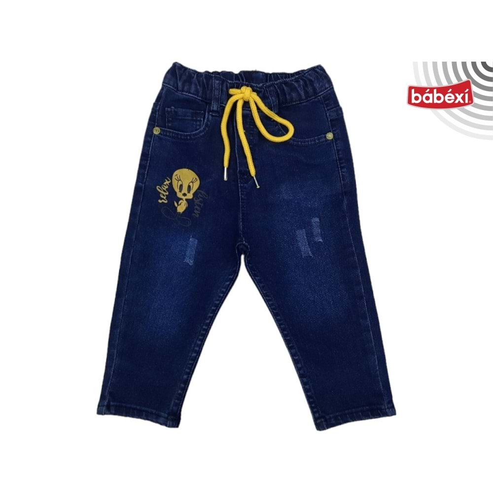 395944 KOT PANTOLON 6 Ay,9 Ay,12 Ay - MAVİ - 9 AY