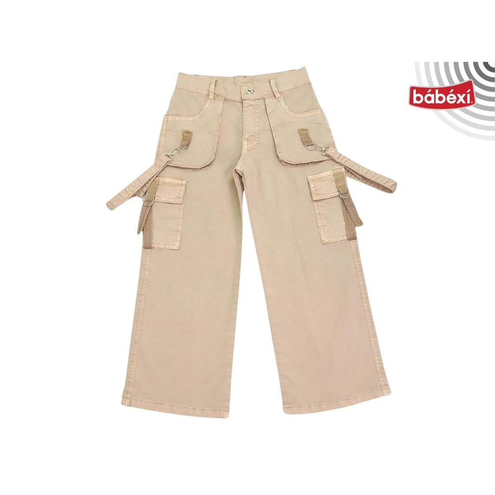 402527 PDF KIZ PANTOLON 6Y,7Y,8Y,9Y,10Y - KREM - 6-7 YAŞ