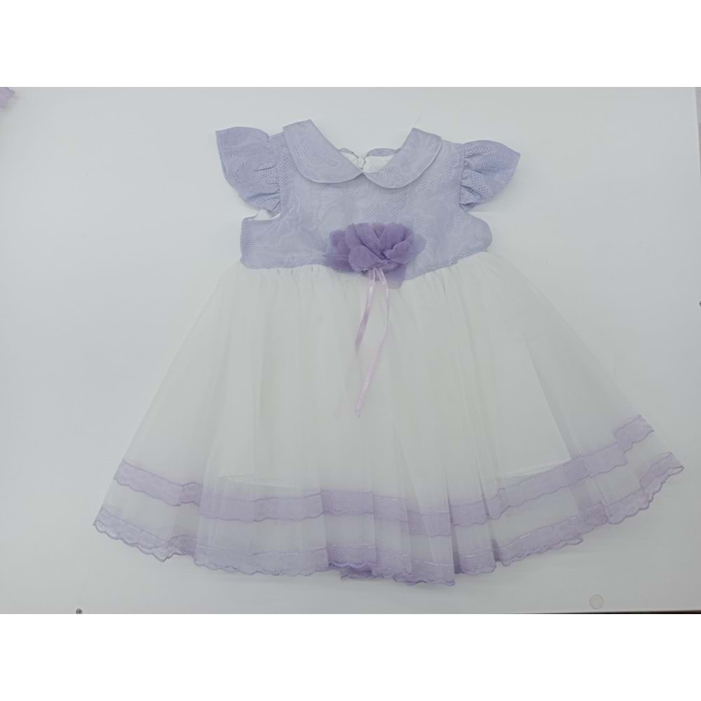 401874 Çiçekli Tül Elbise