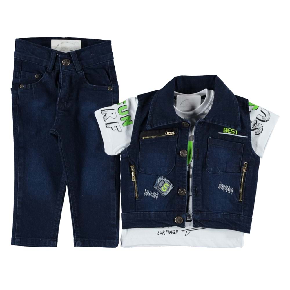 158426 KOT YELEKLİ ERKEK TAKIM 6/9 YAŞ - LACİVERT - 6-7 YAŞ