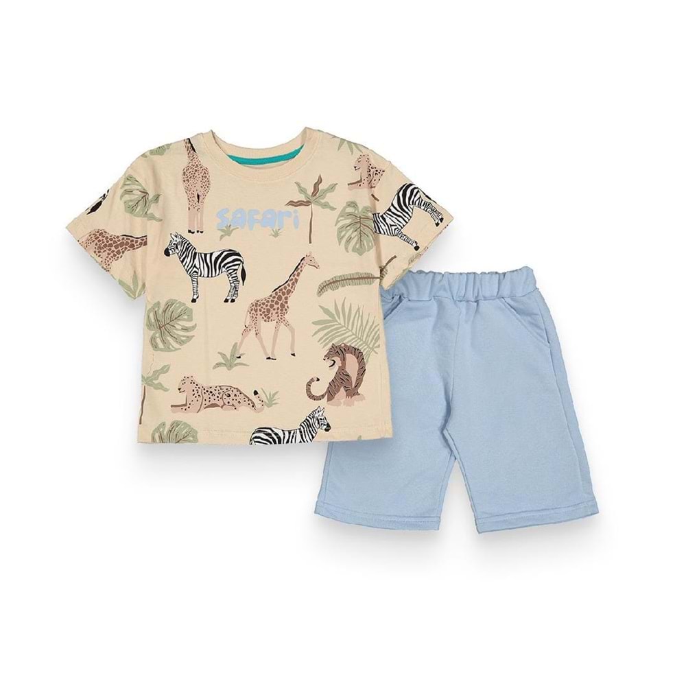 403825 ERKEK YAZLIK TAKIM 5Y,6Y,7Y,8Y - MAVİ - 6-7 YAŞ