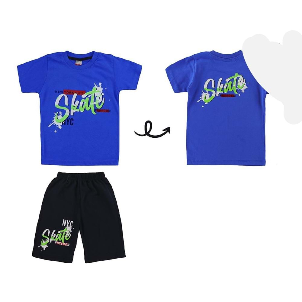 398051 Kaprili Takım 2Y,4Y,6Y,8Y - LACİVERT - 3-4 YAŞ