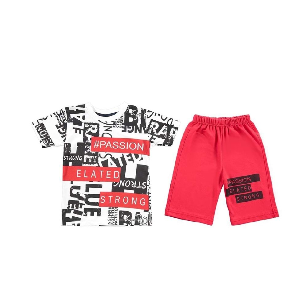 402668 Kaprili Takım 2Y,4Y,6Y,8Y - KIRMIZI - 1-2 YAŞ