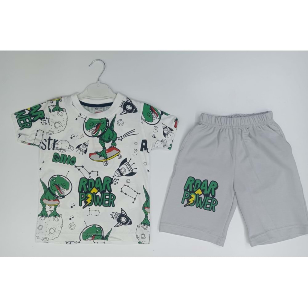 402667 Kaprili Takım 2Y,4Y,6Y,8Y - GRİ - 3-4 YAŞ