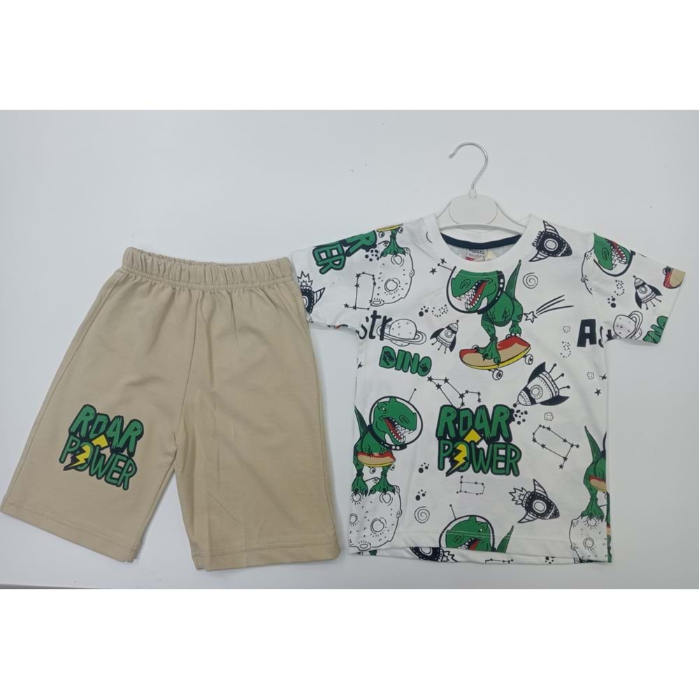 402667 Kaprili Takım 2Y,4Y,6Y,8Y - KREM - 5-6 YAŞ