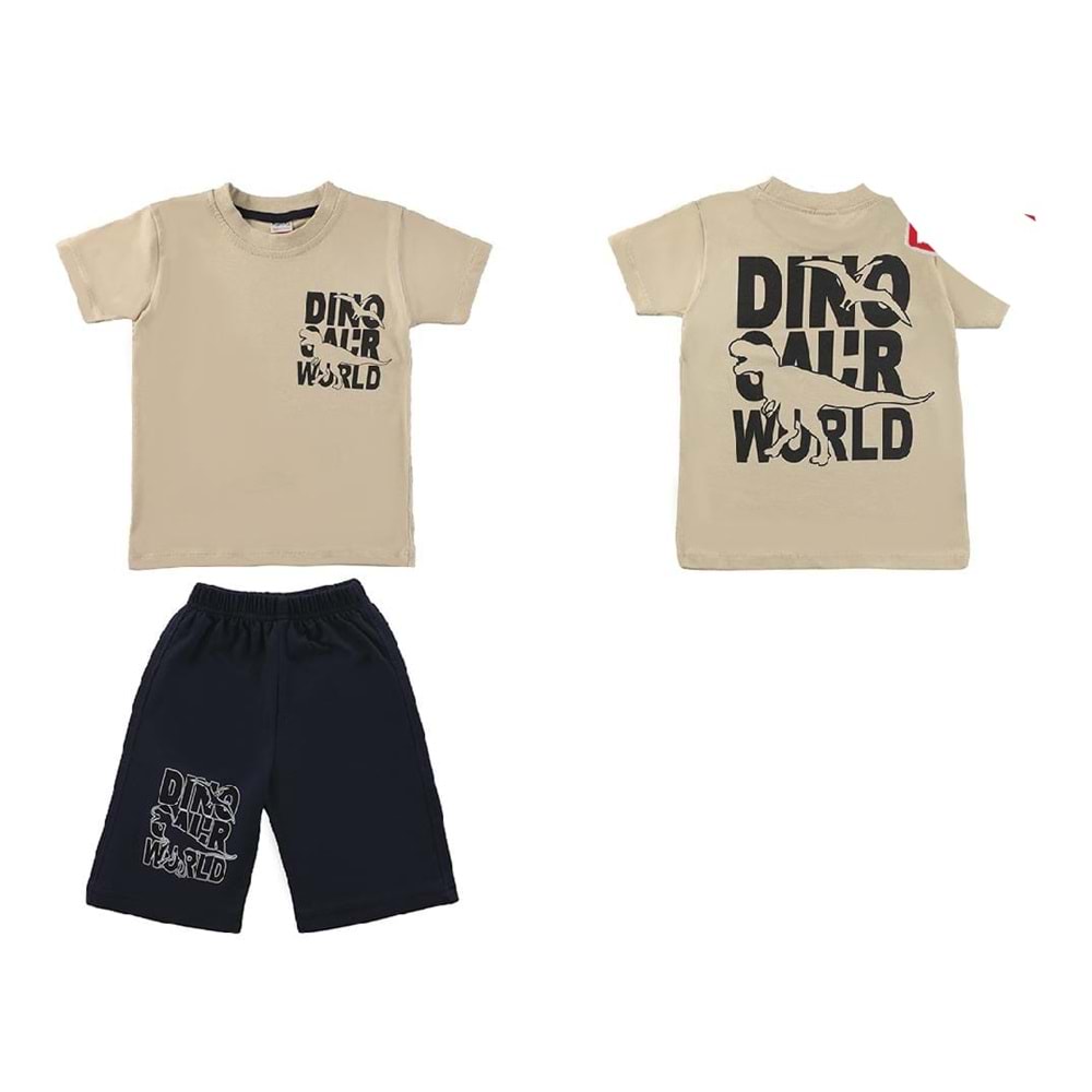 398041 Kaprili Takım 2Y,4Y,6Y,8Y - KREM - 5-6 YAŞ