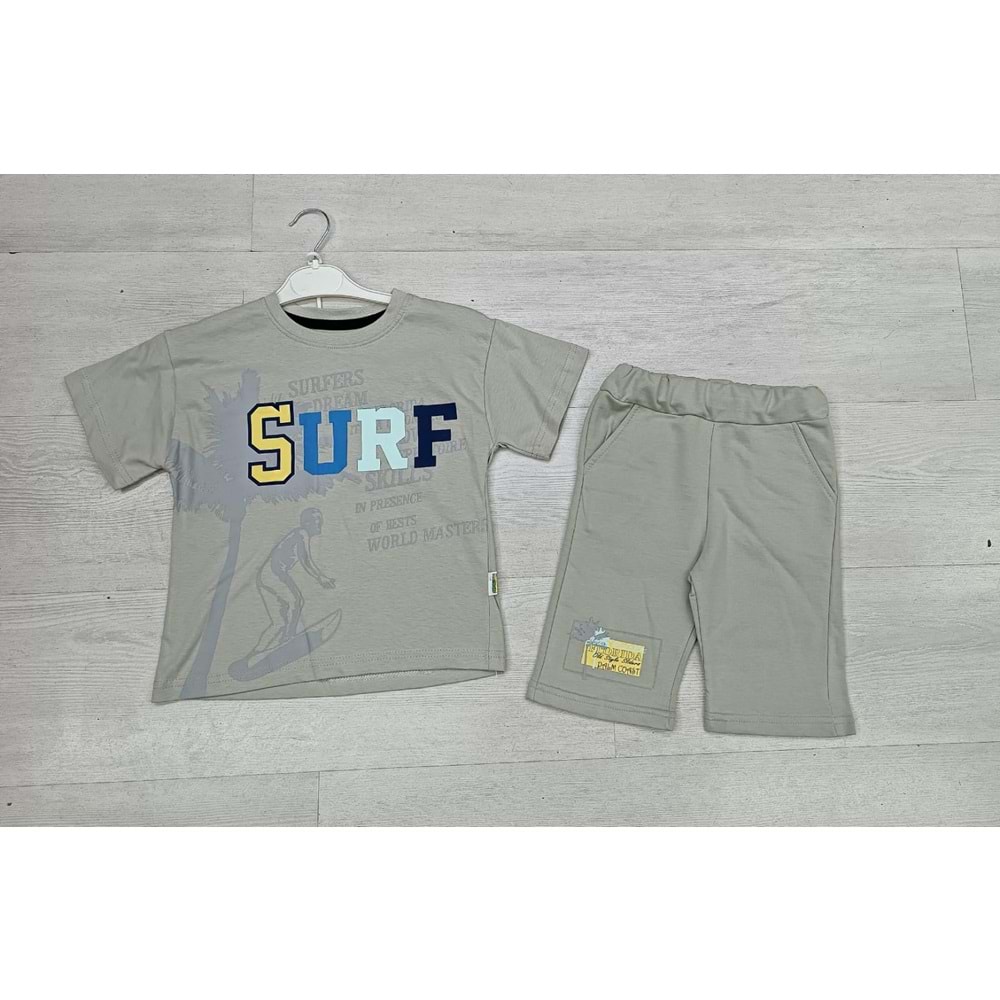 398282 ERKEK YAZLIK TAKIM 5Y,6Y,7Y,8Y - BEJ - 6-7 YAŞ