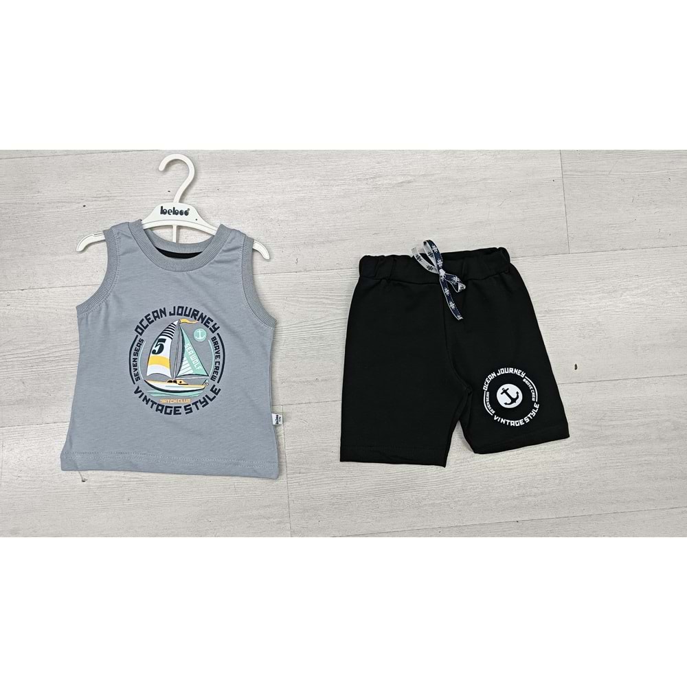 397419 YELKENLİ ATLET TAKIM 2Y,3Y,4Y,5Y - GRİ - 4-5 YAŞ