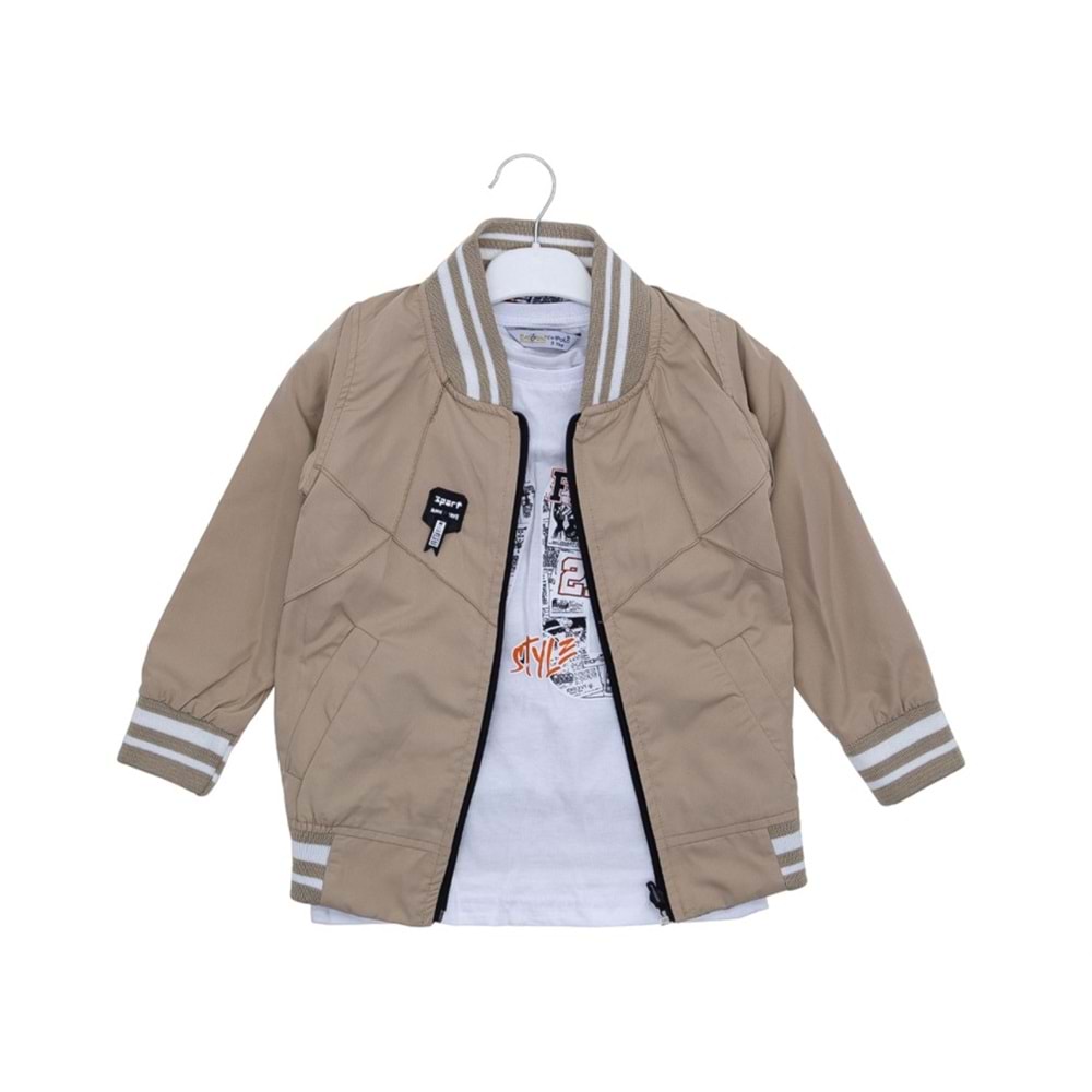 1111252769 5/8 YAŞ 1476 ÇİFT TARAFLİ MONT 2Lİ ERKEK TAKIM - KAHVE - 5-6 YAŞ