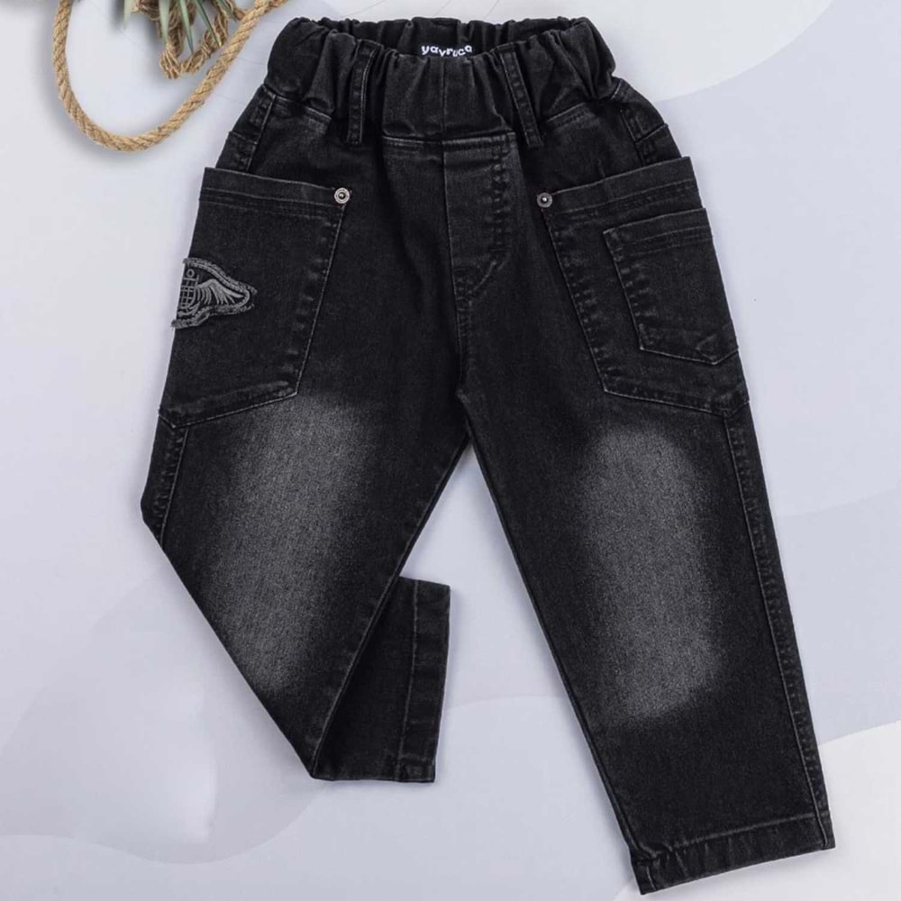 YAVRU5359 YAVRU5359 PANTOLON KOT ERKEK 8-12 YAŞ - SİYAH - 8-9 YAŞ