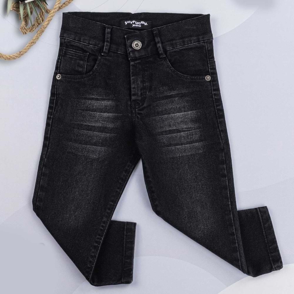 YAVRU5202 YAVRU5202 PANTOLON 8-12 YAŞ ERKEK KOT PNT - SİYAH - 10-11 YAŞ