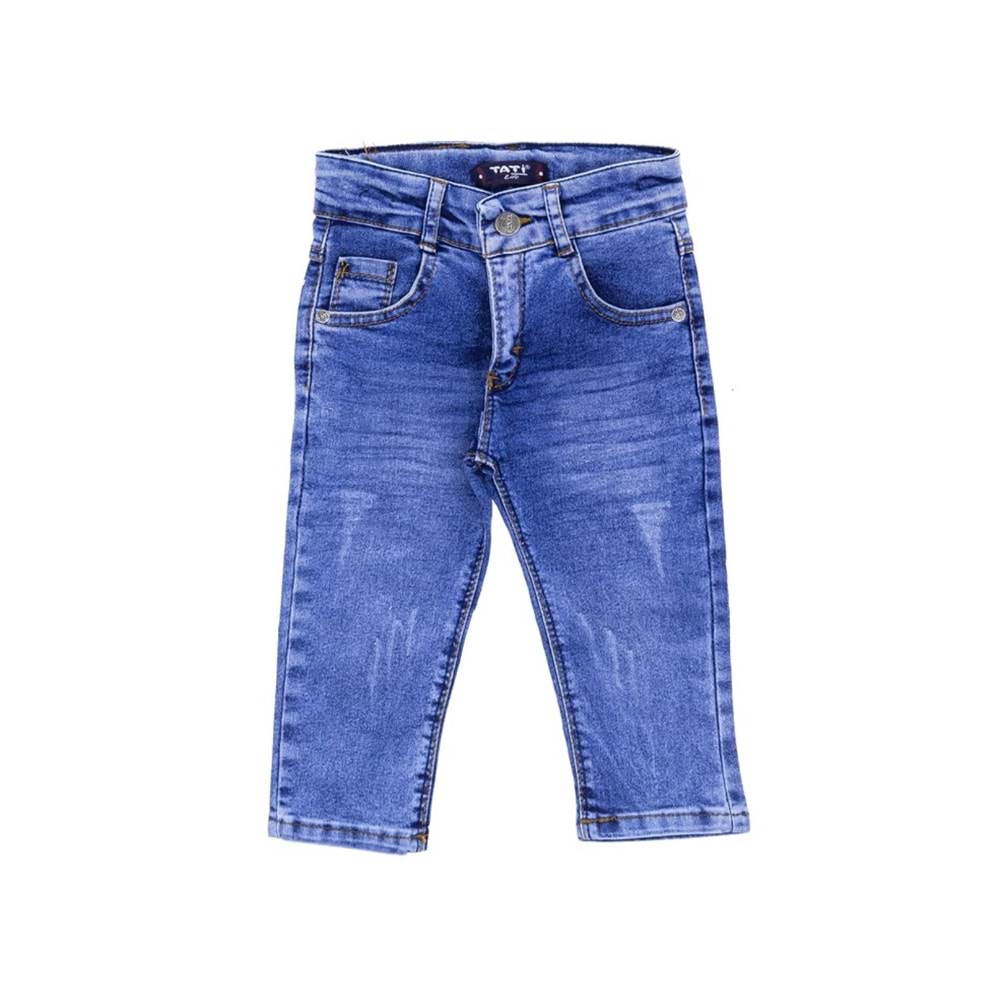 1023957 9-12 YAŞ -4859- KOT PANTOLON - MAVİ - 10-11 YAŞ