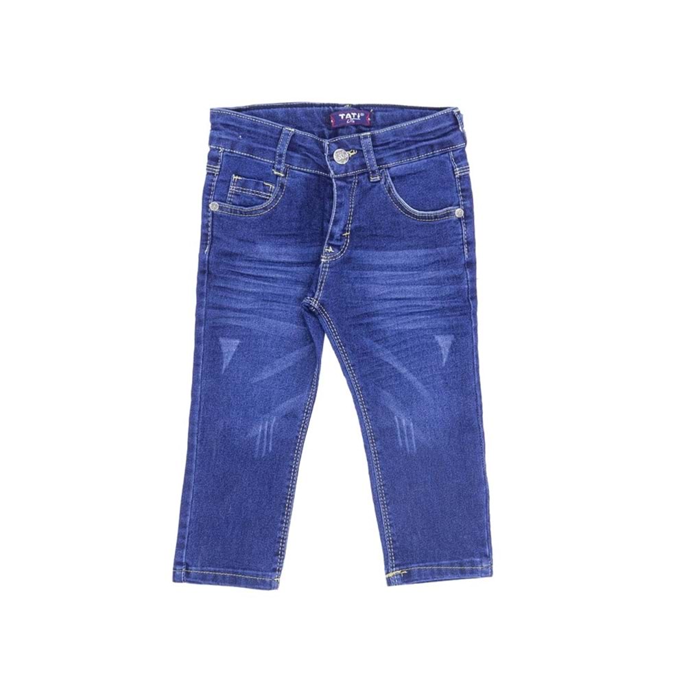 1023939 9-12 YASŞ-5959- KOT PANTOLON - MAVİ - 12-13 YAŞ