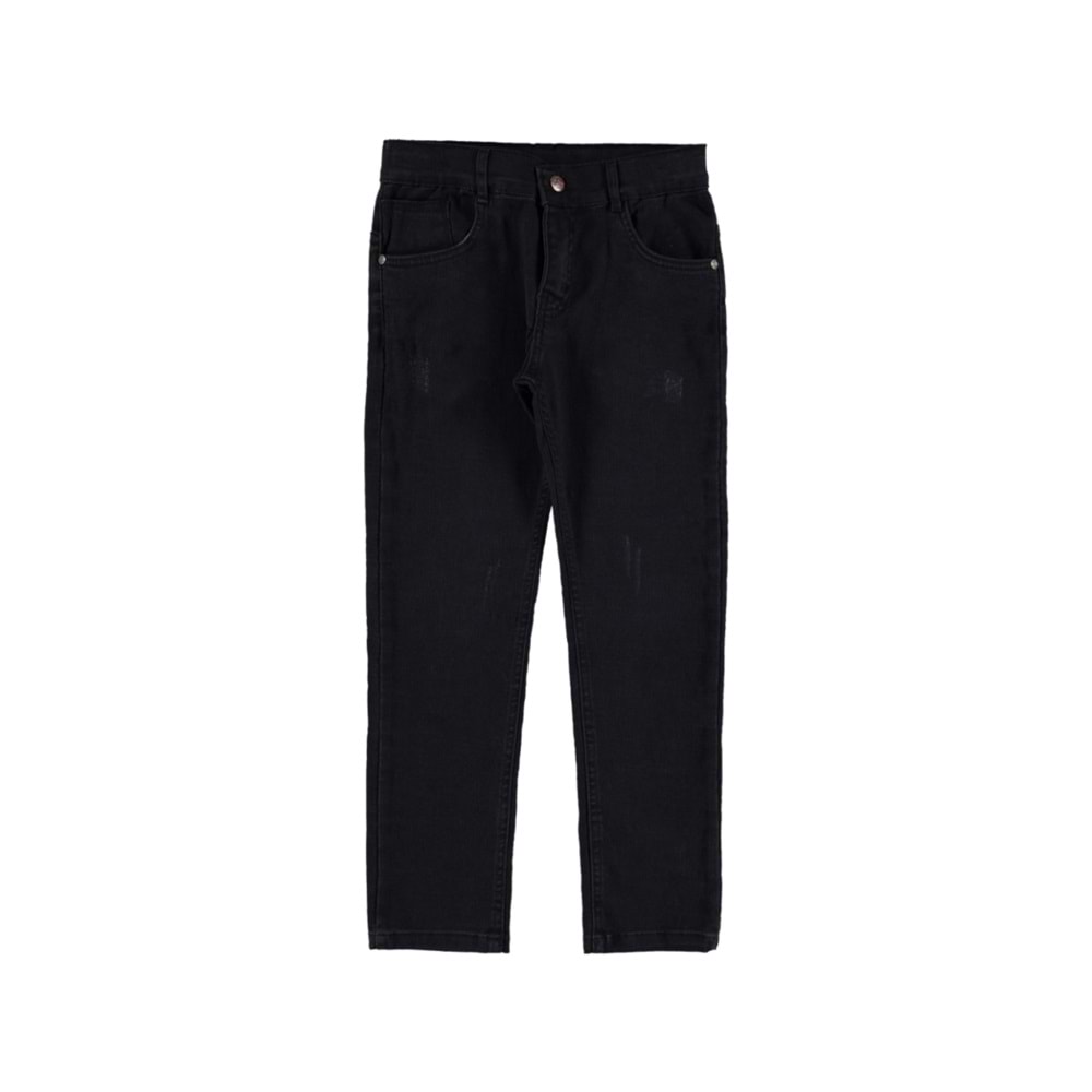 165470 SİYAH YIPRATMALI ERKEK KOT PANTOLON 8/12 YAŞ - SİYAH - 9-10 YAŞ