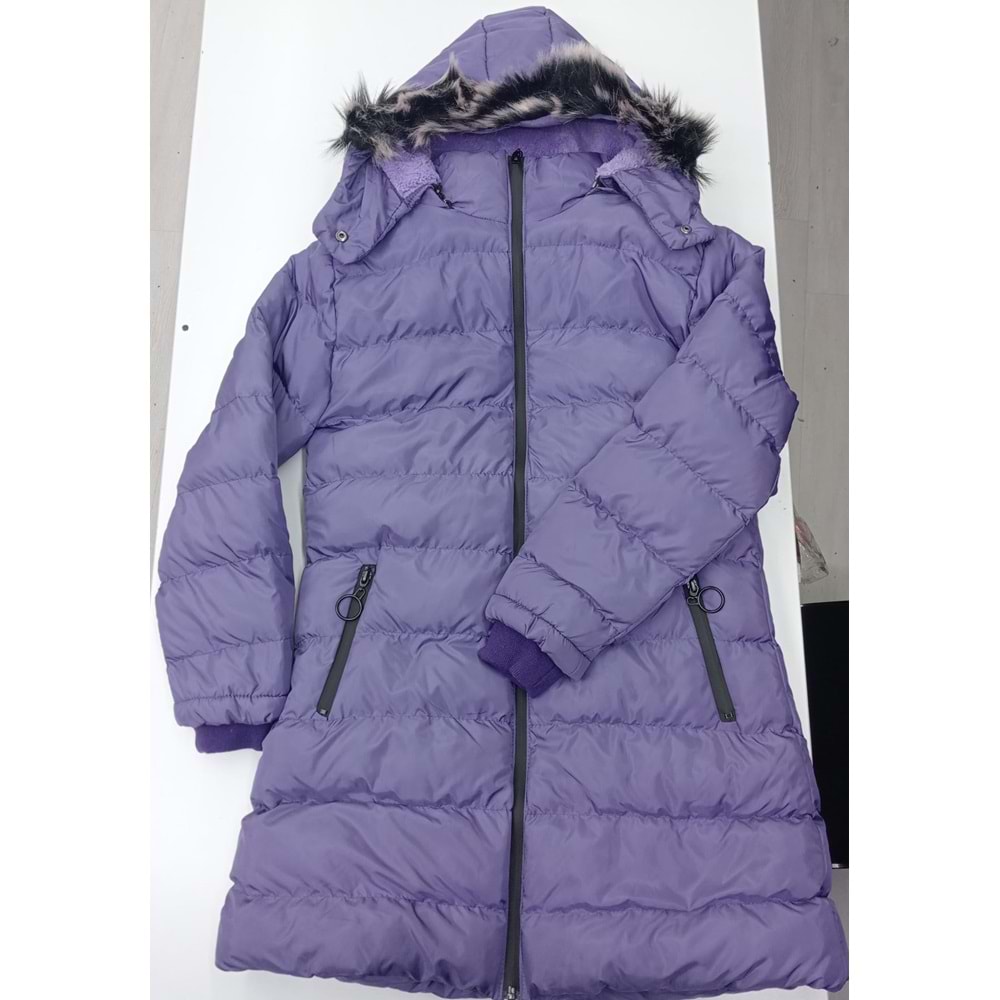 409147 jesija-Çocuk Mont 9Y,10Y,11Y,12Y Kız - MOR - 9-10 YAŞ