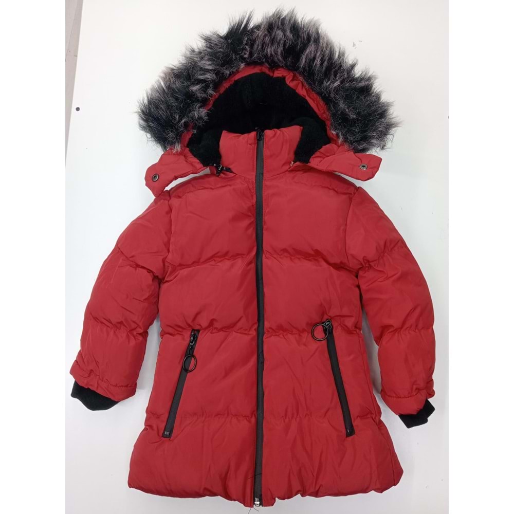 409142 memory-Çocuk Mont 2Y,3Y,4Y,5Y Kız - KIRMIZI - 1-2 YAŞ