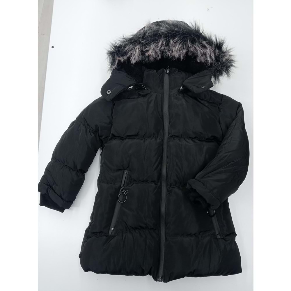 409142 memory-Çocuk Mont 2Y,3Y,4Y,5Y Kız - SİYAH - 3-4 YAŞ