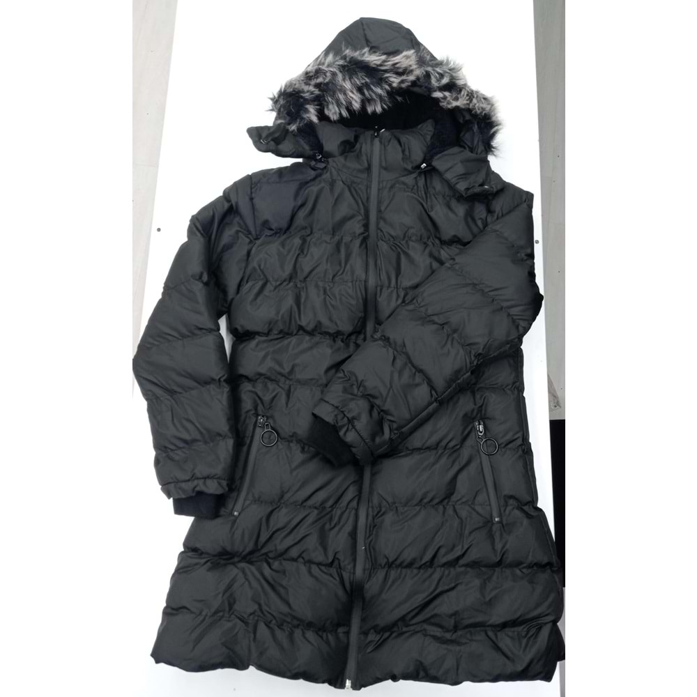 409148 jesija-Çocuk Mont 12Y,13Y,14Y,15Y Kız - SİYAH - 12-13 YAŞ