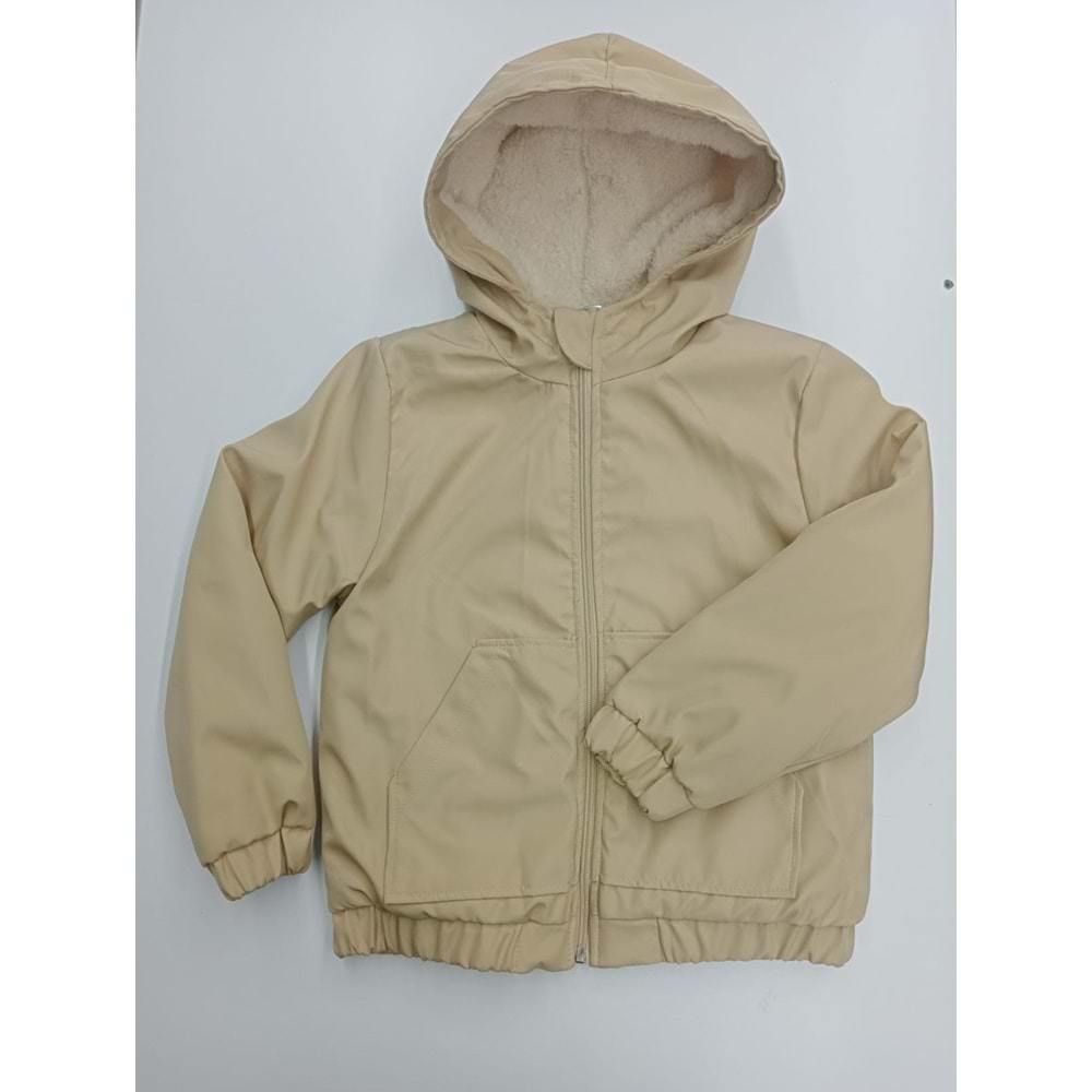 63536 KOLU LASTİKLİ MONT ERKEK 7/10 YAŞ - KREM - 8-9 YAŞ